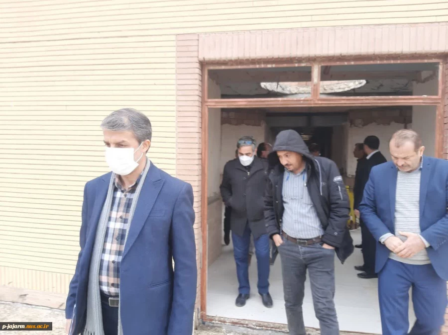 بازدید  معاون محترم مدیر کل دفتر عمرانی دانشگاه فنی و حرفه‌ای کشور  جناب آقای مهندس عبدی و هیات محترم همراه و ریاست محترم دانشگاه فنی و حرفه‌ای خراسان شمالی جناب آقای دکتر قاضی پور از پروژه  خوابگاه دانشجویی دانشکده فنی جاجرم . 2