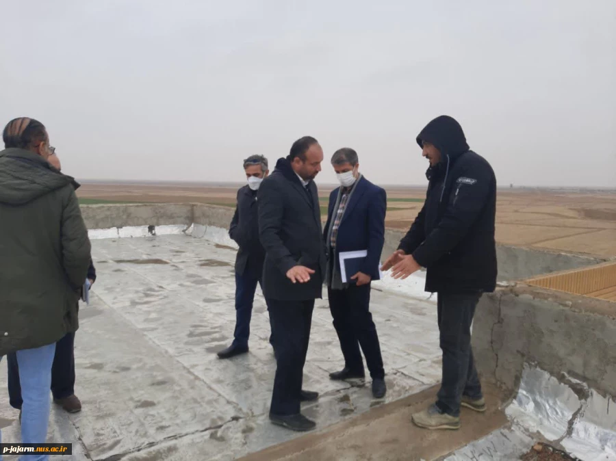 بازدید  معاون محترم مدیر کل دفتر عمرانی دانشگاه فنی و حرفه‌ای کشور  جناب آقای مهندس عبدی و هیات محترم همراه و ریاست محترم دانشگاه فنی و حرفه‌ای خراسان شمالی جناب آقای دکتر قاضی پور از پروژه  خوابگاه دانشجویی دانشکده فنی جاجرم . 4