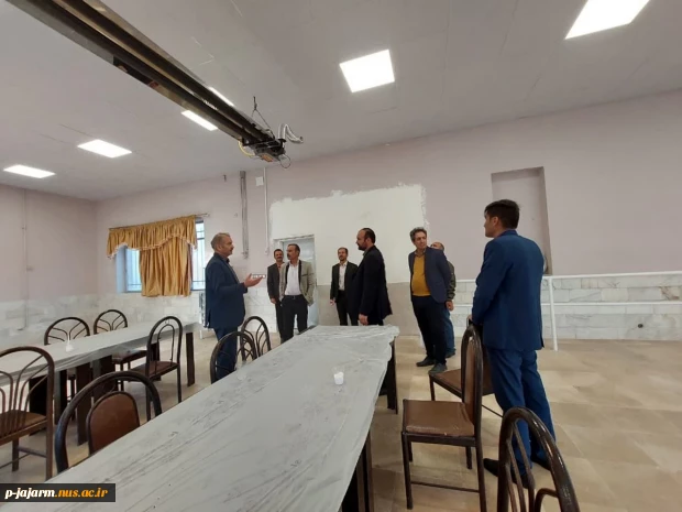 افتتاح سالن غذاخوری و سالن توزیع غذای مرکز پس از انجام تعمیرات اساسی در کف، سقف و بدنه همزمان با بازدید ریاست محترم دانشگاه فنی و حرفه ای خراسان شمالی جناب آقای دکتر قاضی پور و هیات محترم همراه 2