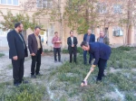 کلنگ زنی استخر ذخیره آب مرکز همزمان با بازدید ریاست محترم دانشگاه فنی و حرفه ای خراسان شمالی جناب آقای دکتر قاضی پور و هیات محترم همراه از دانشکده فنی جاجرم 3