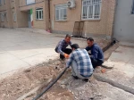 لوله کشی کم فشار فضای سبز دانشکده توسط کارکنان 5