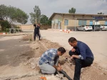 لوله کشی کم فشار فضای سبز دانشکده توسط کارکنان 6