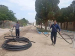 لوله کشی کم فشار فضای سبز دانشکده توسط کارکنان 9