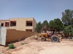 خاک برداری وآماده سازی محوطه دانشکده جاجرم جهت اجرای  بتن کف محوطه‌ مرکز 7