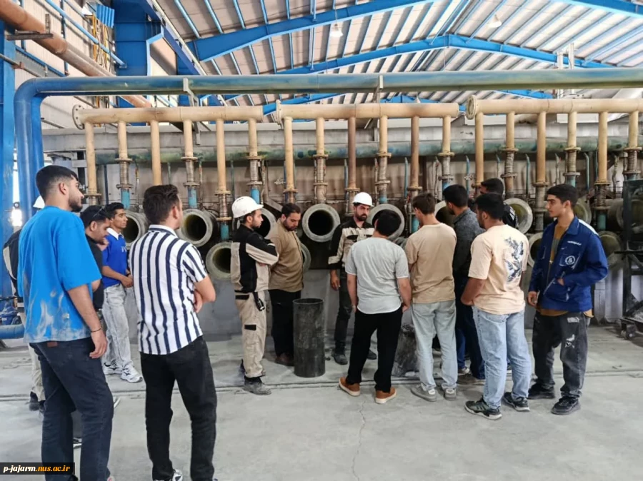 بازدید علمی دانشجویان کاردانی و کارشناسی رشته صنایع شیمیایی از کارخانه تولید شمش منیزیم  درق  6