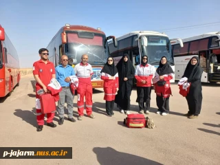 اعزام  دو نفر از دانشجویان عضو کانون دانشجویی هلال احمر دانشگاه ملی مهارت مرکز جاجرم (دانشجویان محترم خانم فراشیانی و خانم نجاری) به همراه نیروهای امدادی هلال‌احمر جاجرم به مراسم سالگرد ارتحال امام خمینی (ره)