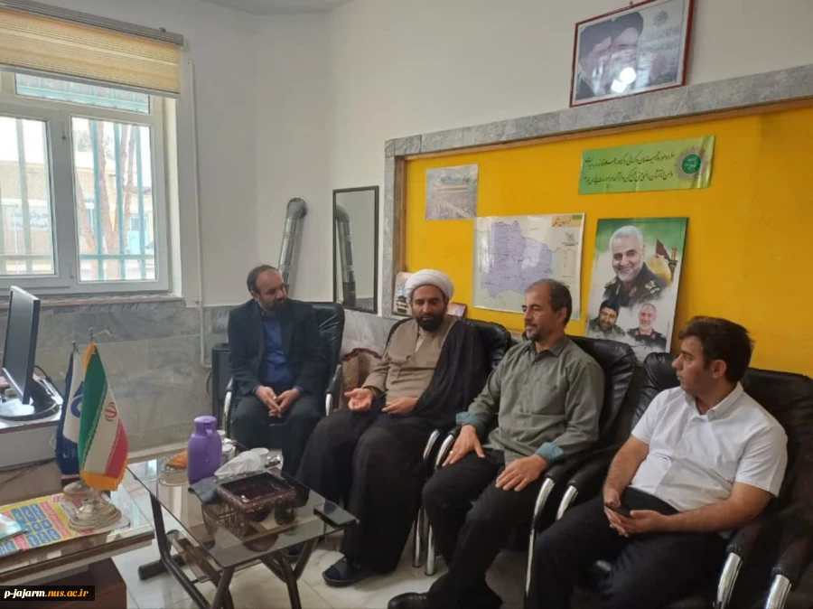 جلسه تبیینی امام جمعه معزز شهرستان جاجرم حضرت حجت الاسلام والمسلمین هوشمند نژاد با اساتید محترم دانشکده درباره مسائل مهم جاری کشور  2